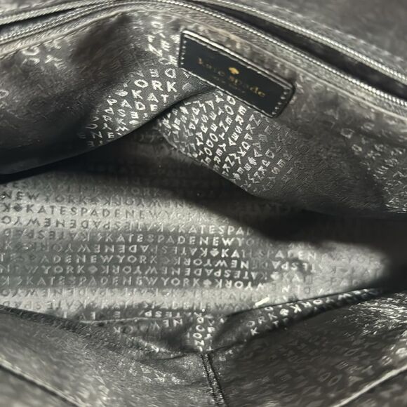 Kate Spade New York Black & White Checkered Satchel Crossbody Bag Structured - Picture 10 of 14